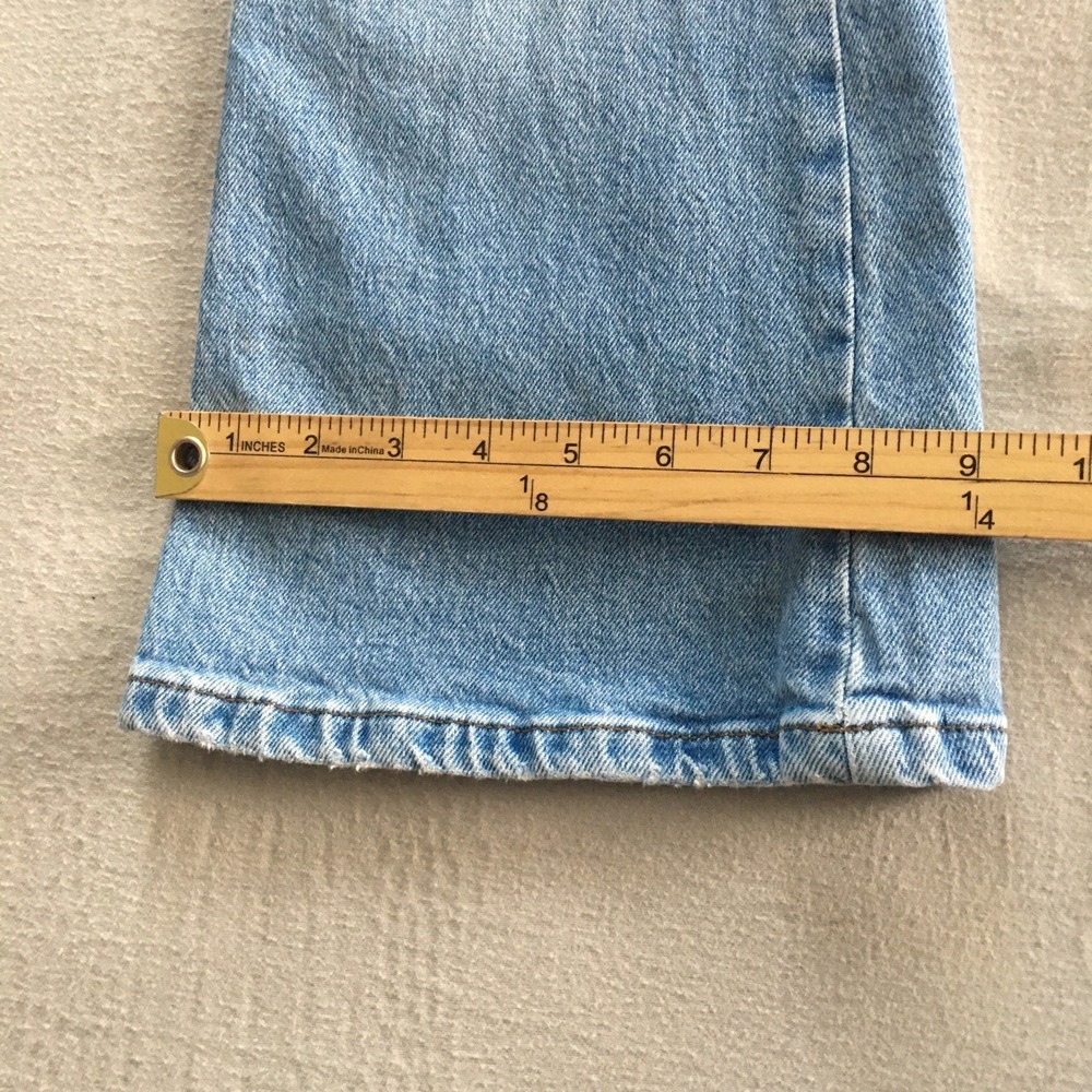 ASOS Design Mid Rise Flared Jean Light Denim Wide Leg 26/26 actual 26/25 Petite - Picture 8 of 11